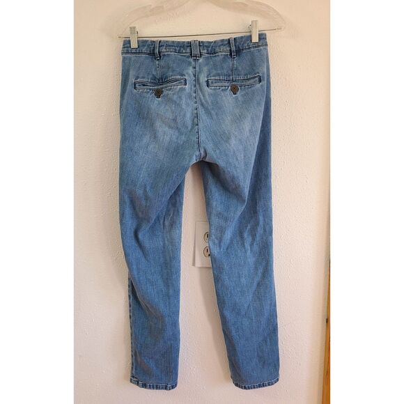 Pilcro & The Letterpress Sz 27 Slit Pocket Skinny Jeans Hook Bar Closure Minimal - Picture 4 of 10